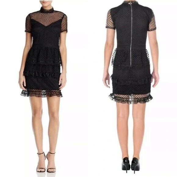 sheer lace dress mini Jovani 45917 - Short Lace Sheath Dress - Scalloped Lace Trim, Sheer Corset Bodice, Ruched Skirt, Strapless, Mid-Open Back 00 / Ivory main image 0